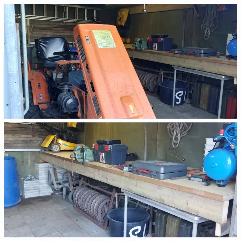 Werkbank in onze garage